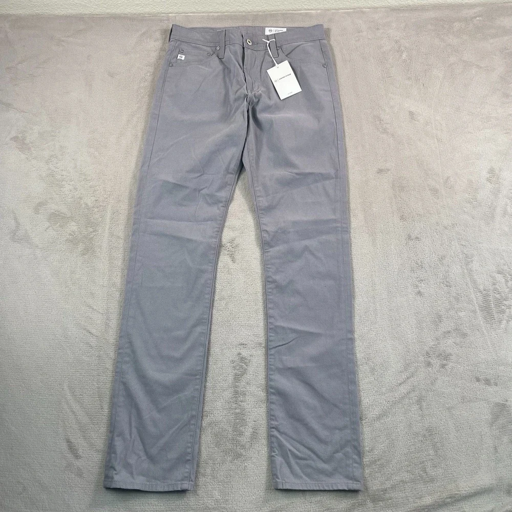 AG Adriano Goldschmied The Everett Slim‎ Straight 30x34 Grey Sueded Sateen NWT